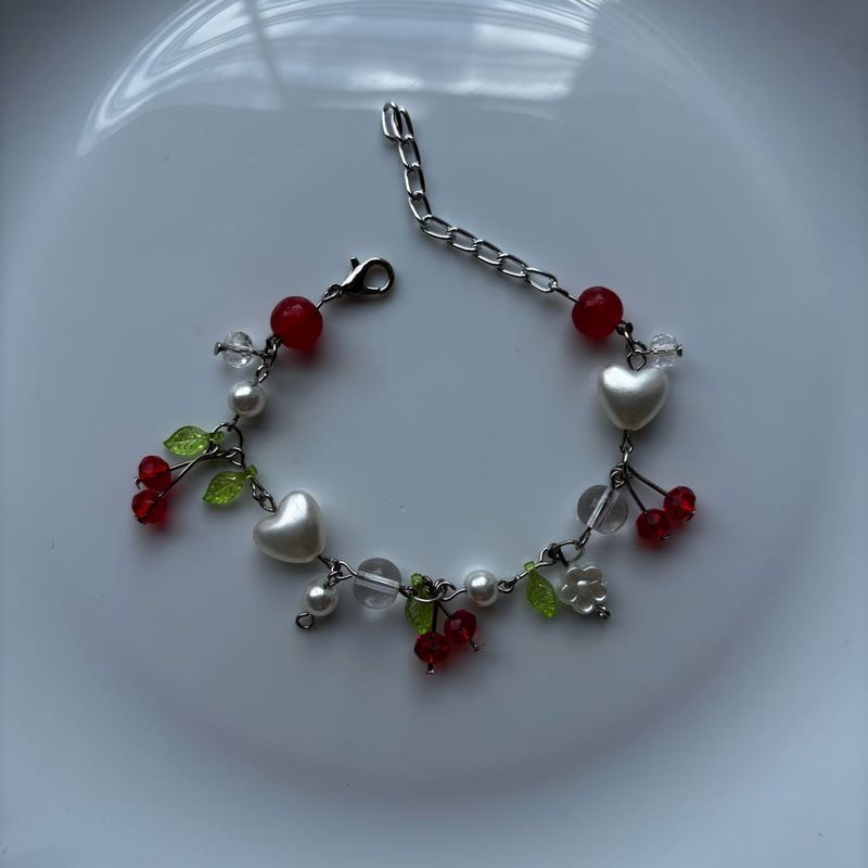 Cute Cherry Charm Bracelet