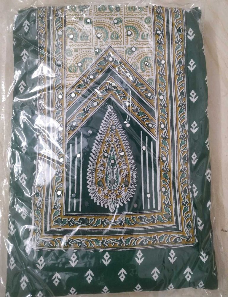 Bottle Green Dress Material