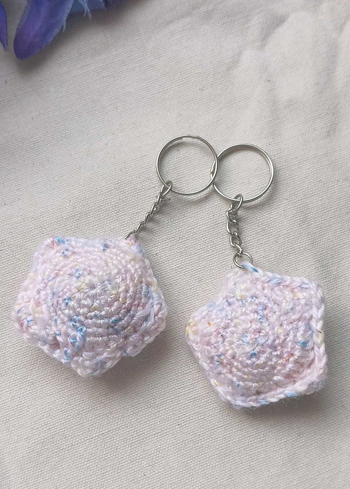 Handmade Crochet Star Keychain