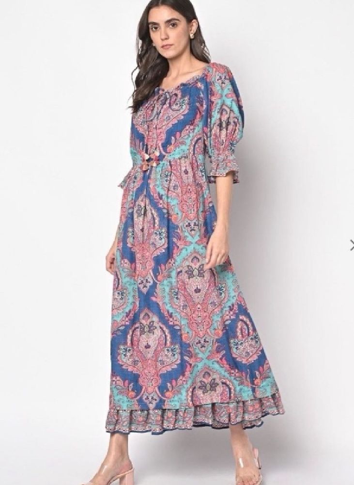 Aarke Ritu KumarPrinted Fit &amp; Flare Dress with Ruf