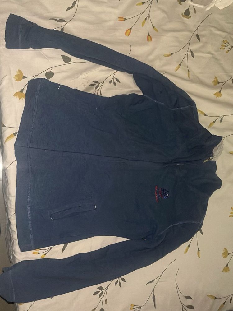 Jockey Navy Blue Zip-Up Track Jacket- S size