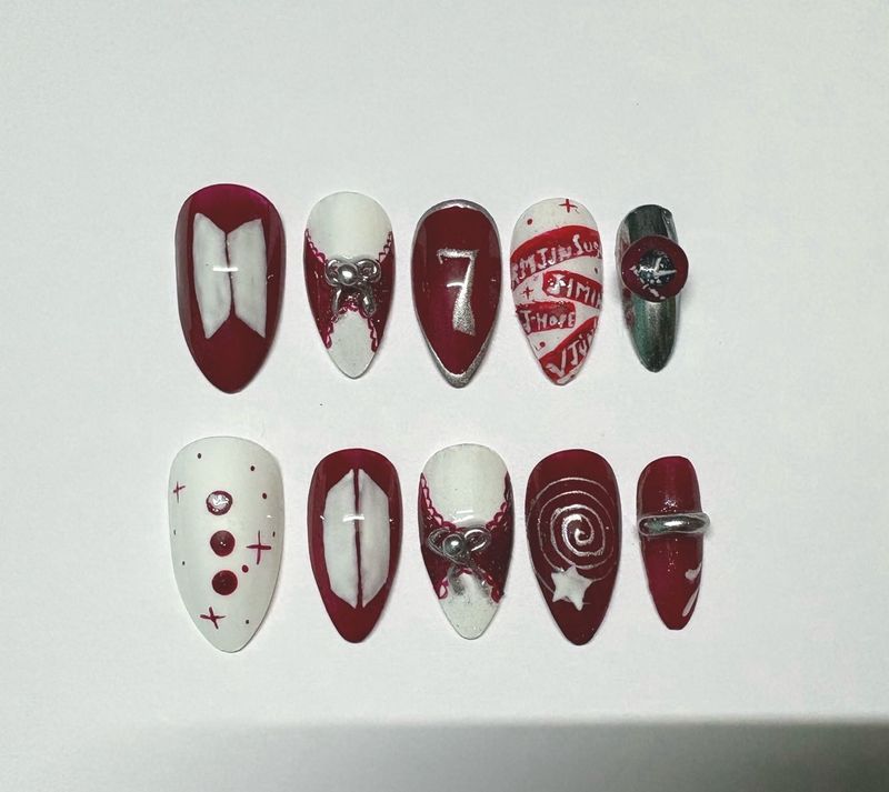 Custom BTS Themed Press-On Nails