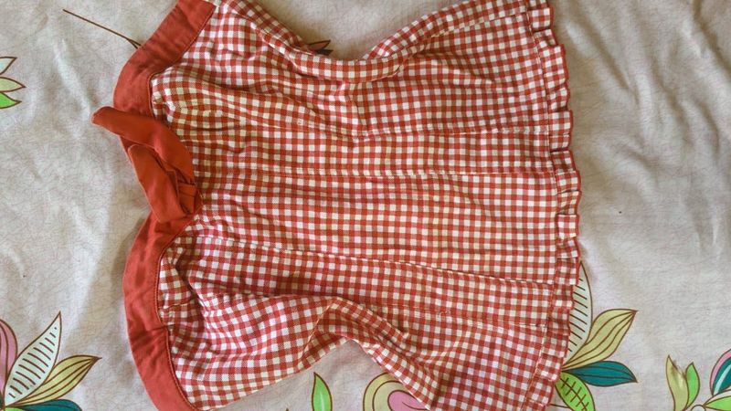 Red &amp; White Gingham Blouse
