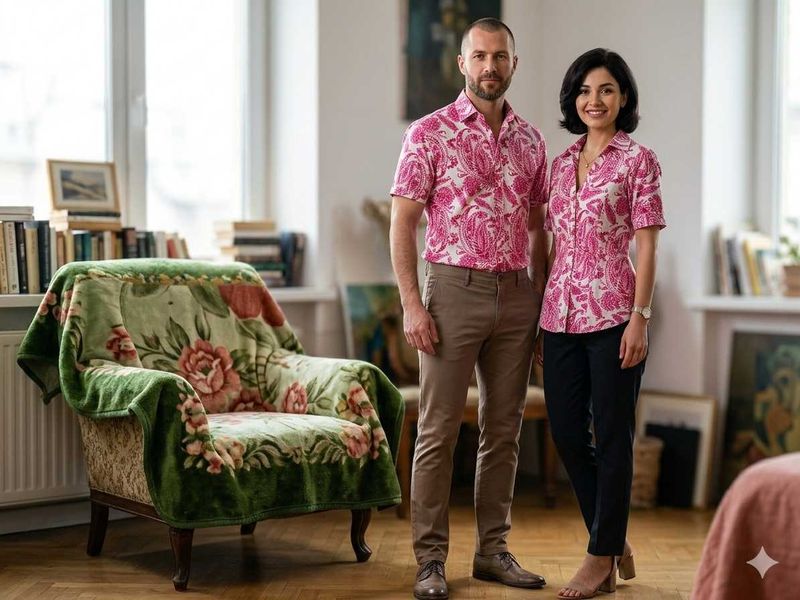 Stylish Pink Paisley Print Shirt