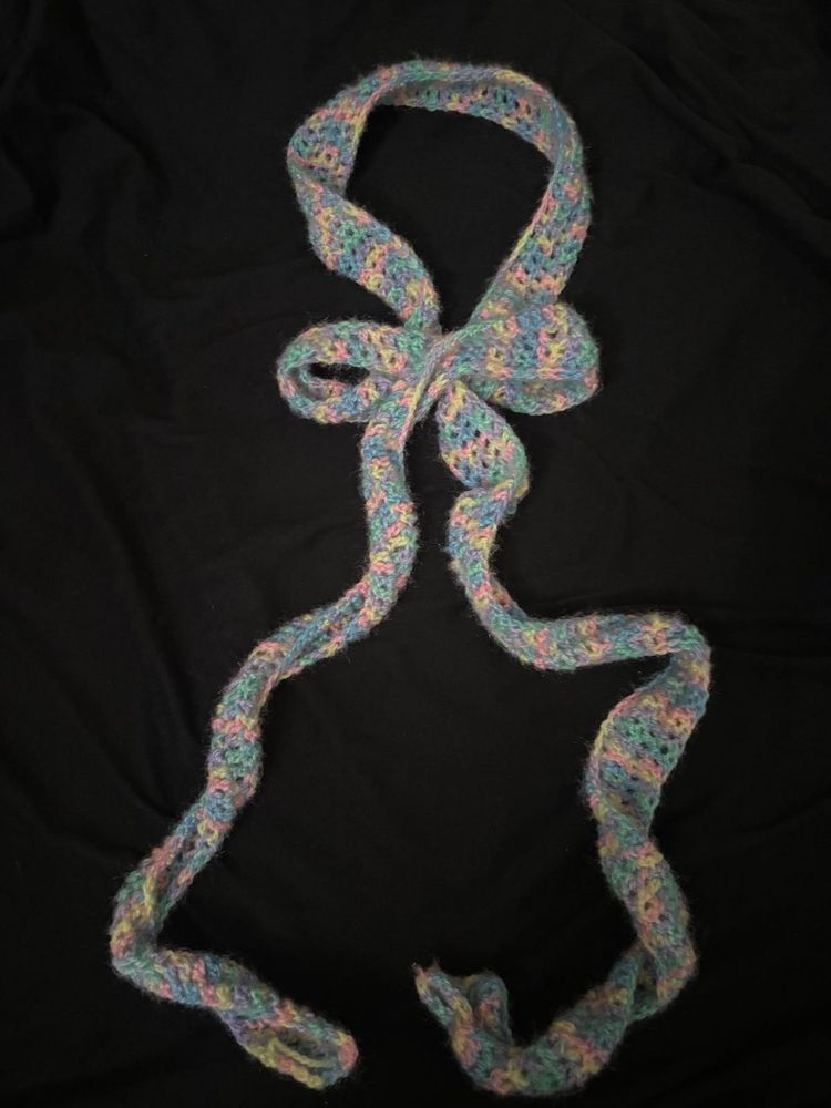 Multi Purpose Crocheted Pastel Scarf