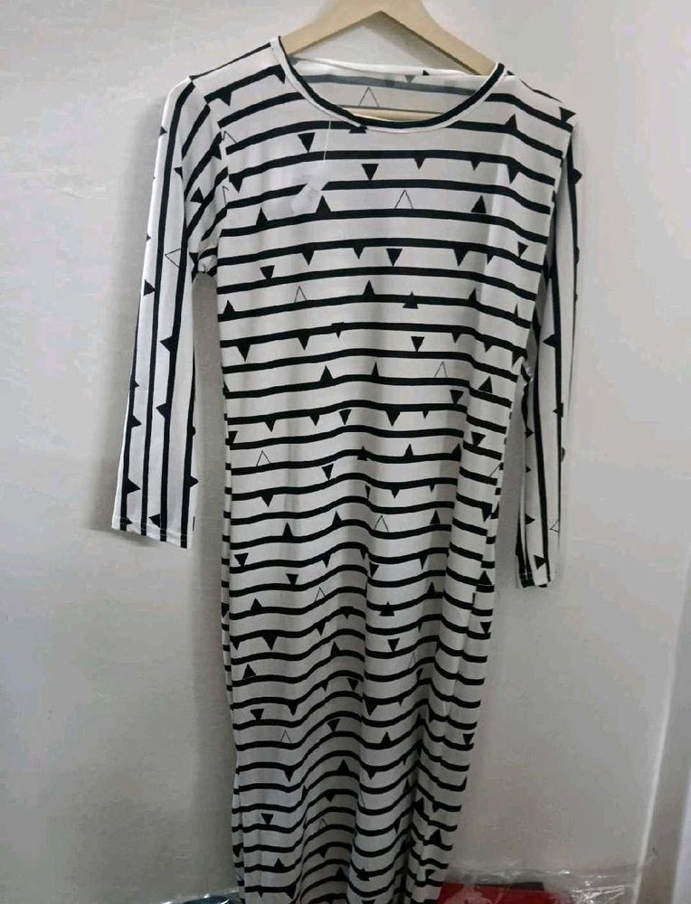 Chic Striped Midi Dress