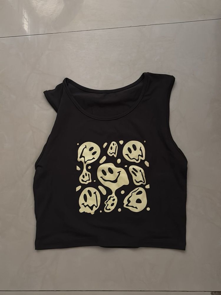 Graffiti Smiley Face Tank Top