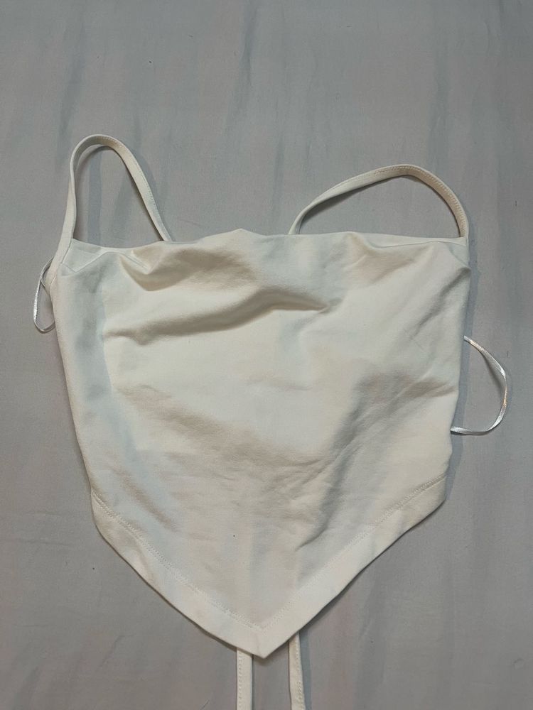 White Bandana Halter Top