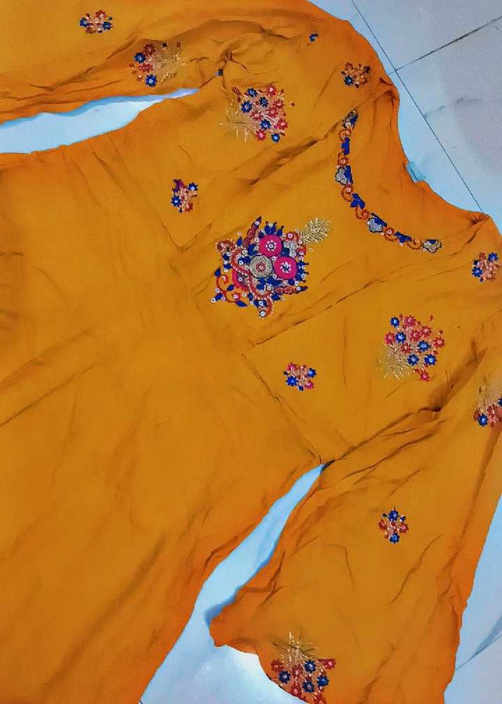 Embroidered Yellow frock