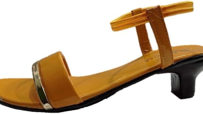 Yellow Ankle Strap Sandals