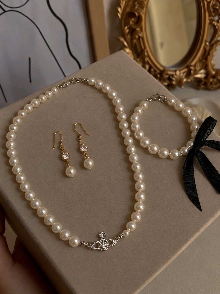 Vivienne Westwood necklace and bracelet earrings