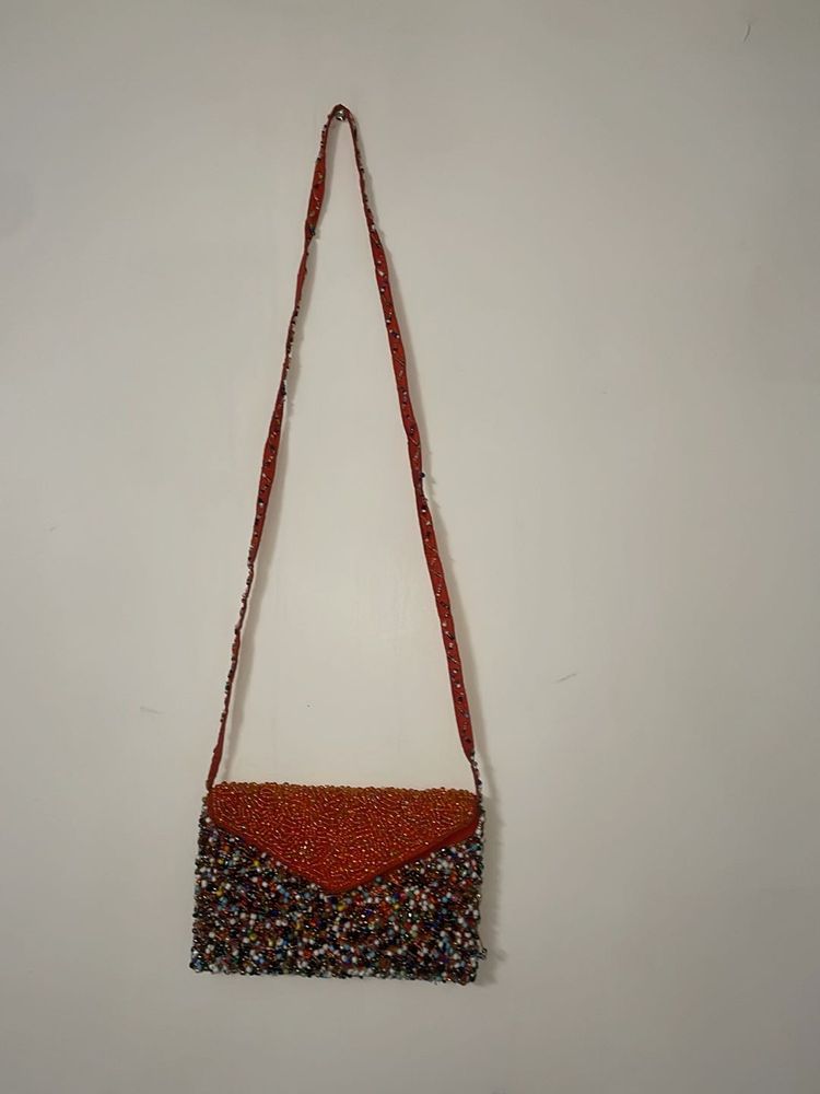 Beaded Crossbody Clutch