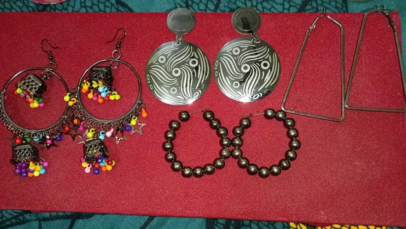 Assorted Trendy Earring Collection combo set 4