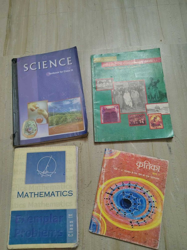 Class 9 NCERT Books bundle of 4 + free maths book