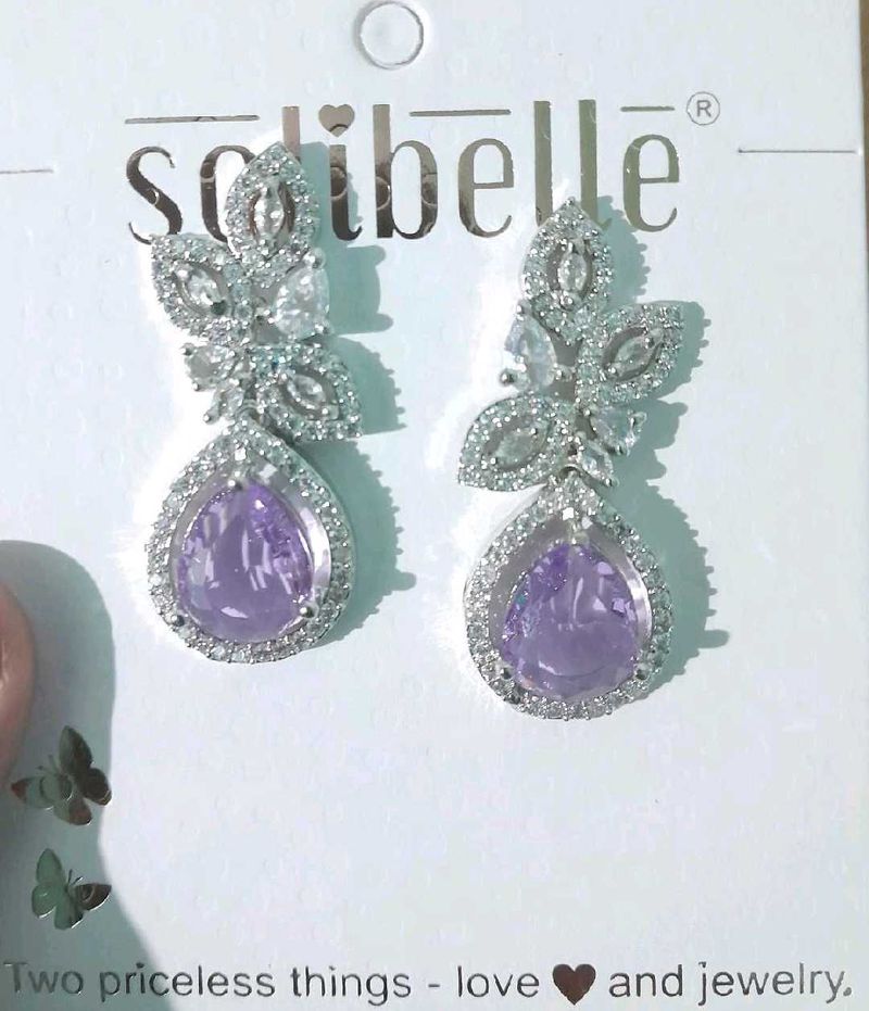 Stunning Purple Drop Earrings