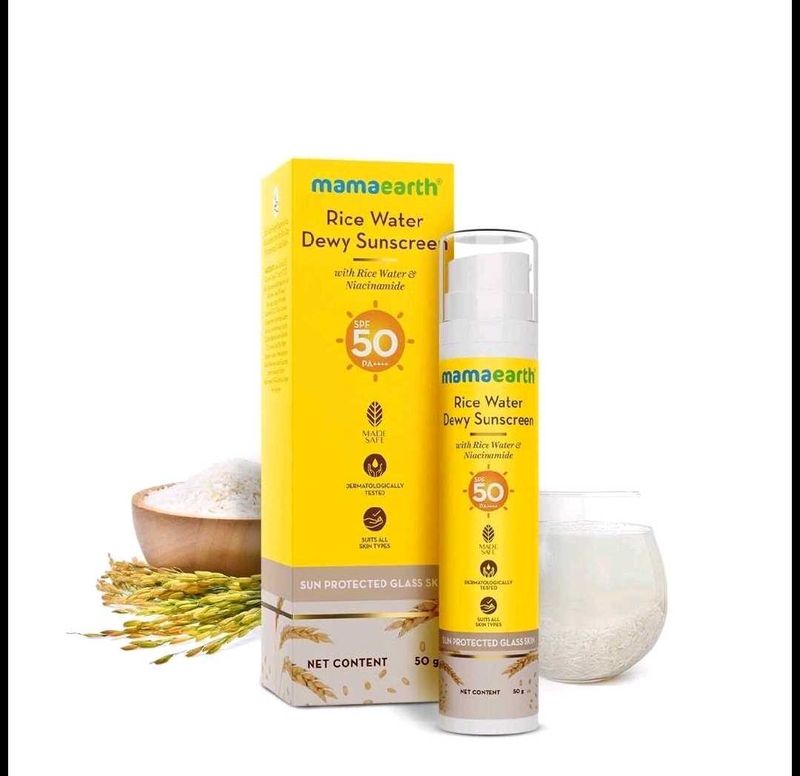 Mamaearth Rice Water Dewy Sunscreen SPF 50 Pack 2