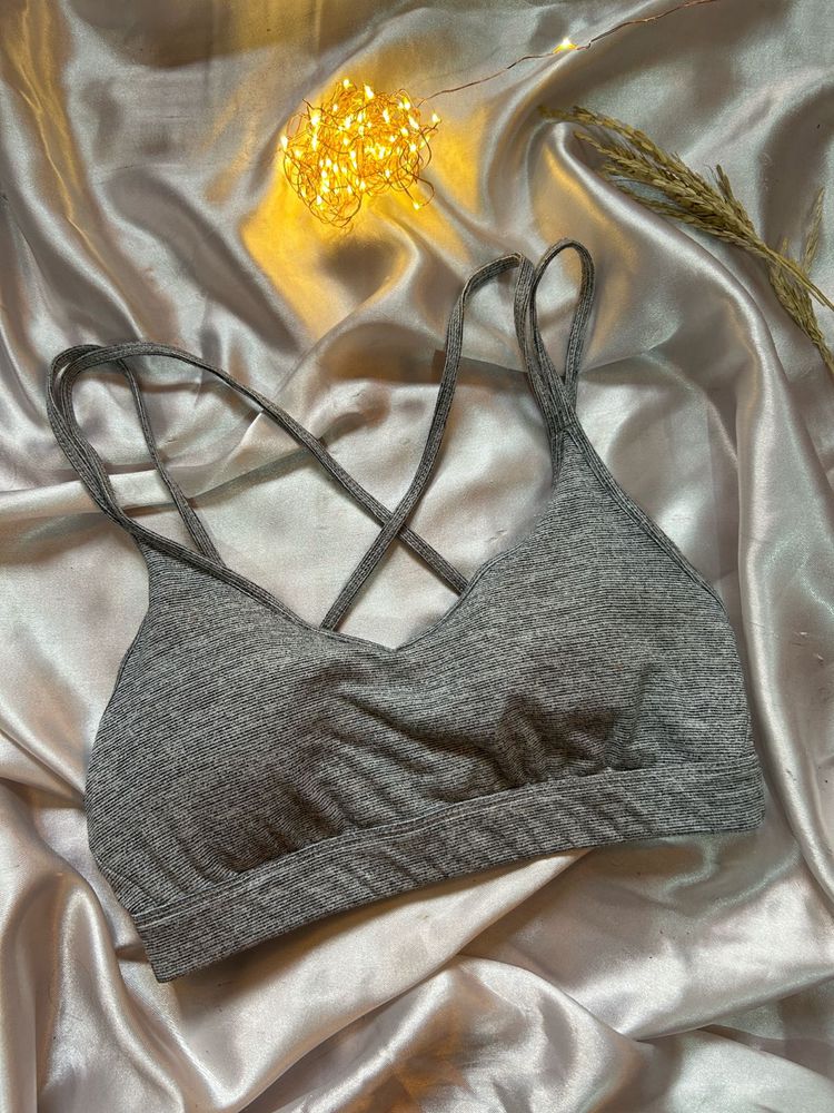 Gray Sports Bra