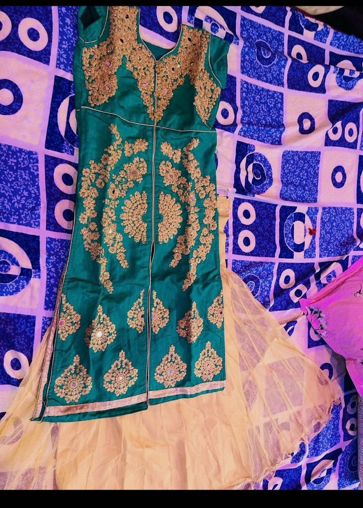Beautiful Green Embroidered Lehenga Choli