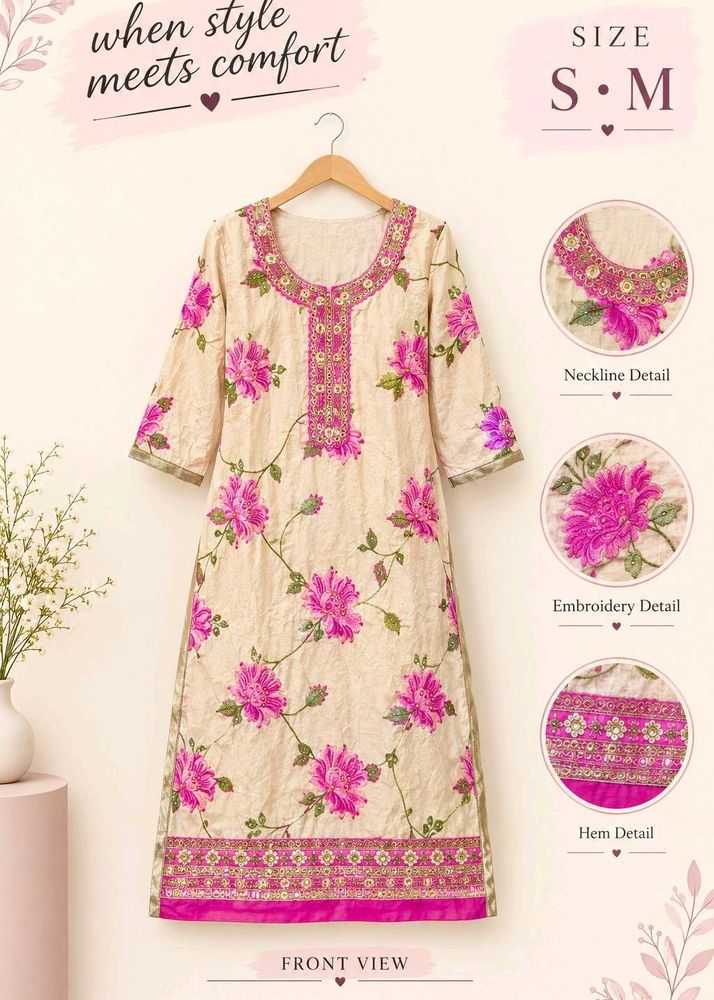 Elegant Embroidered Kurta