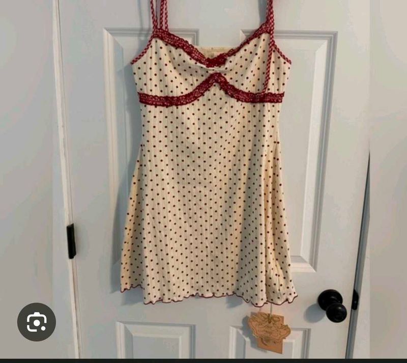 Cute Polka Dot  slip with thong