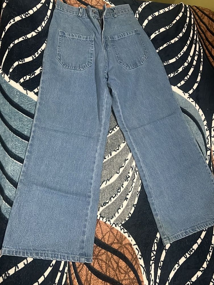 Wide Leg Denim Jeans