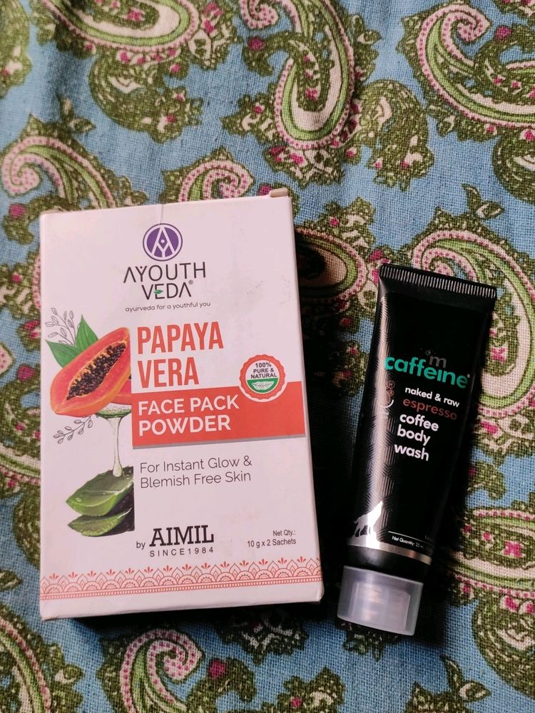 AyouthVeda Face Pack Powder And Cooffee Body Wash