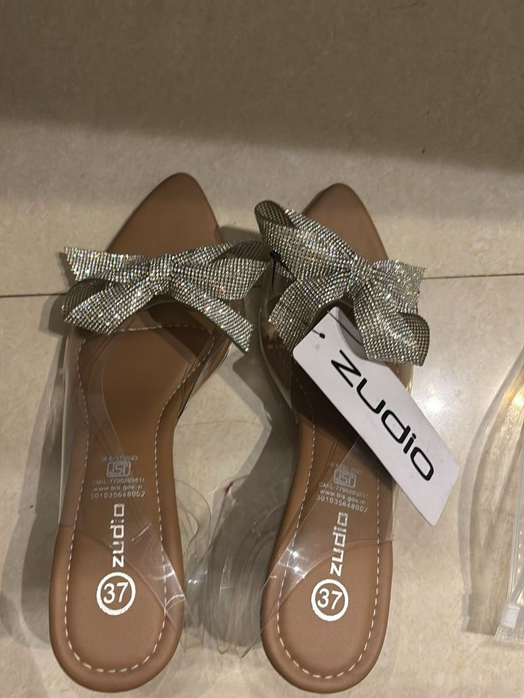 Zudio Embellished Bow Flats