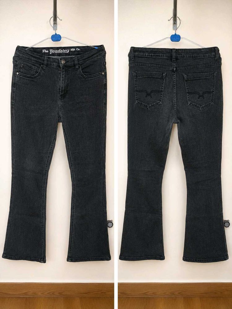 Classic Flared Black Jeans