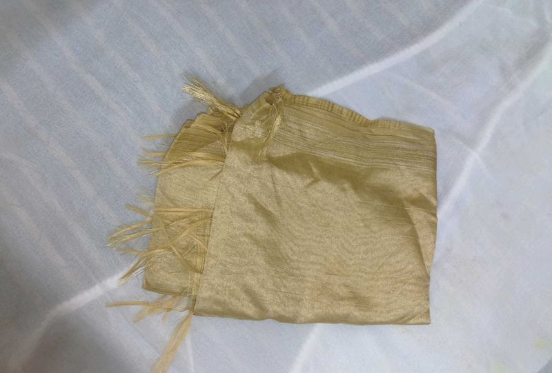 Golden Dupatta with Tassels