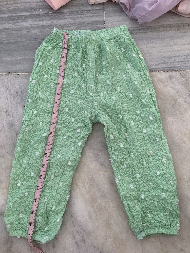 Cute Mint Green Textured Pants