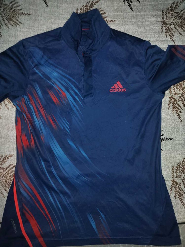 Adidas Men's T-Shirt - Blue