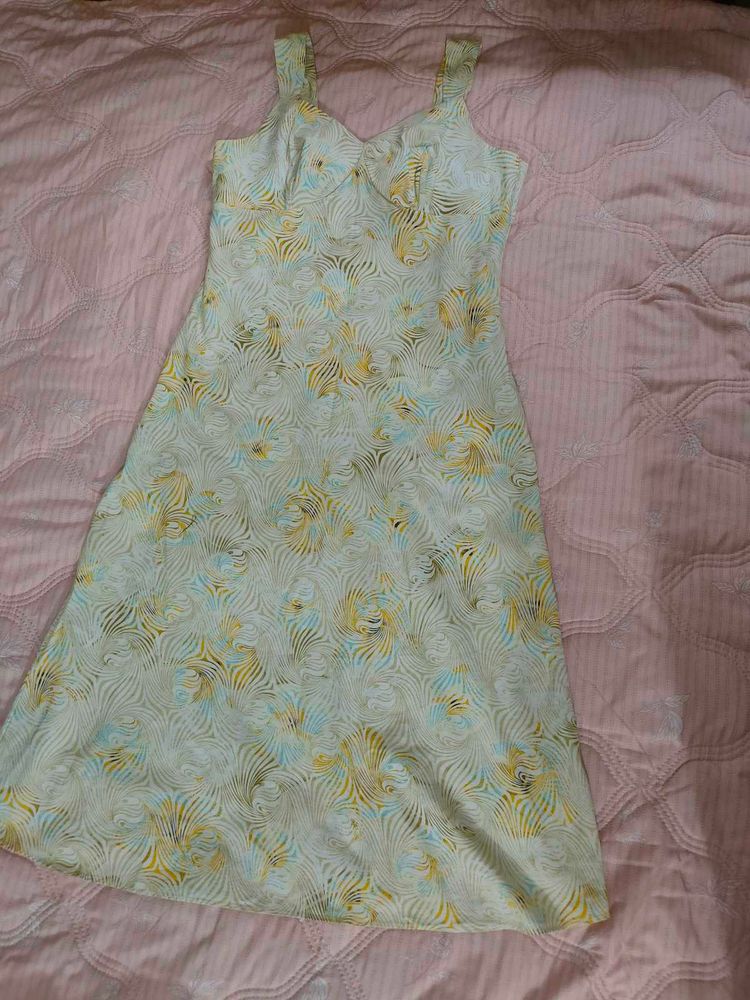 Pastel Floral Print Summer Dress