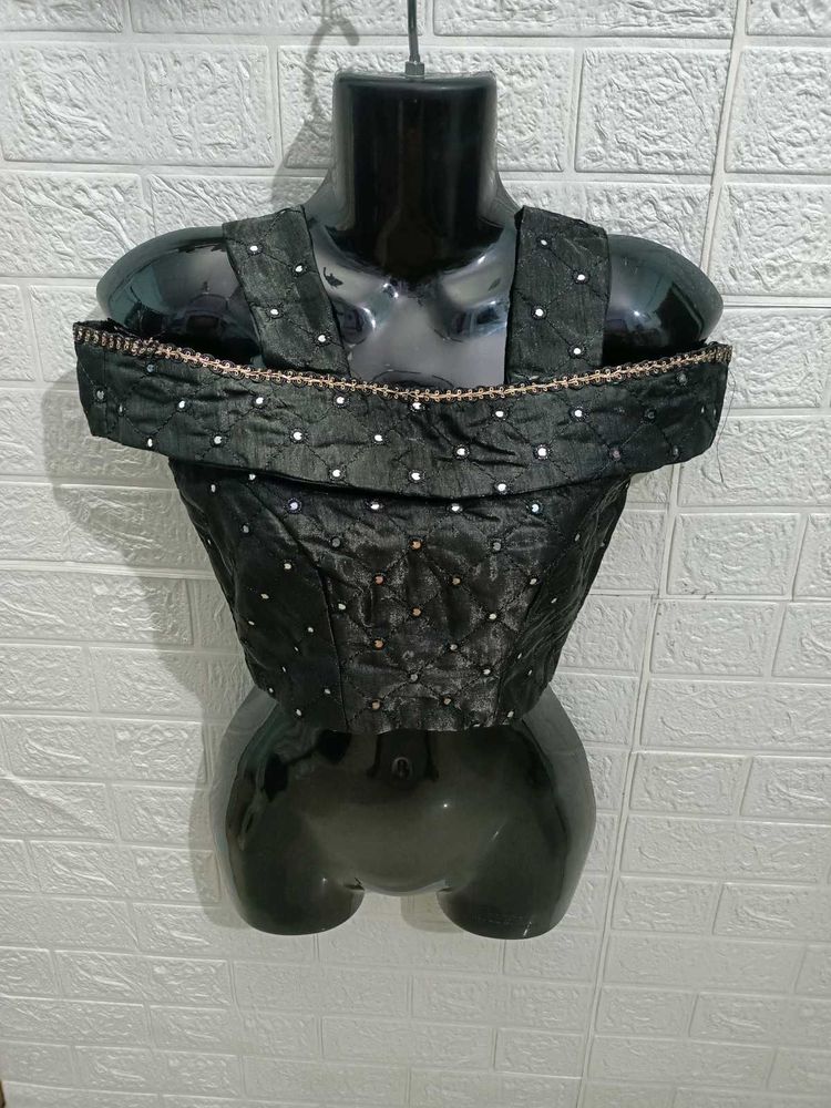Black Fancy Princes Cut  Blouse Small Size