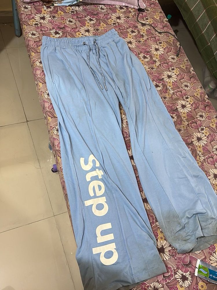 Light Blue Wide Leg Lounge Pants