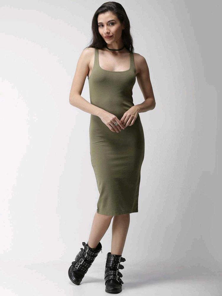 Olive Green Tank Dress