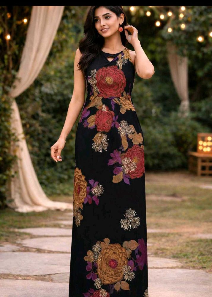 Elegant Floral Maxi Dress