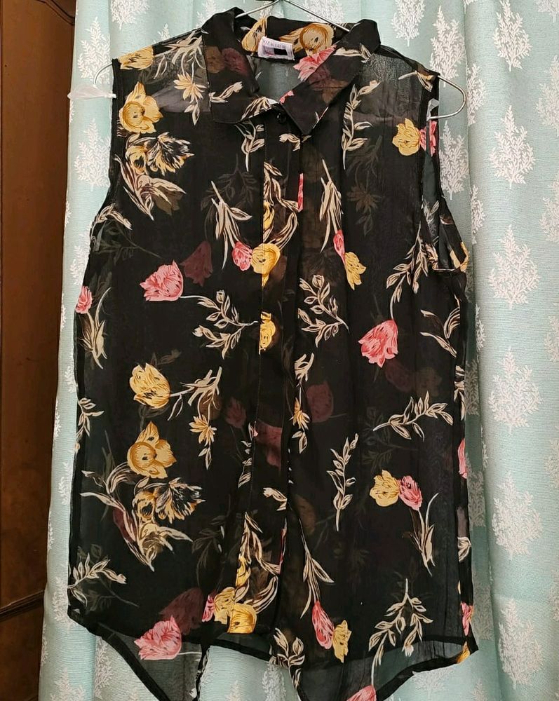 Floral Sleeveless Blouse