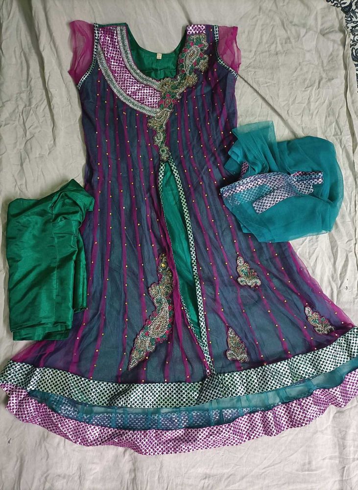 Embellished Anarkali Set Partywear