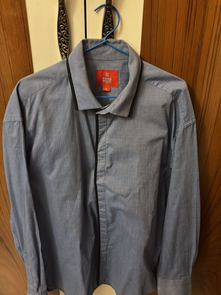 Men's Blue Long Sleeve Shirt
