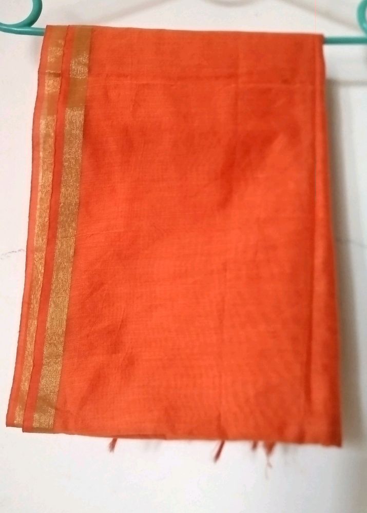 Vibrant Orange Silk dupatta