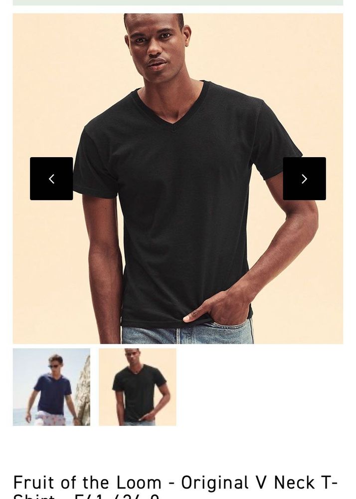 Imported Unisex Classic Black V-Neck T-Shirt