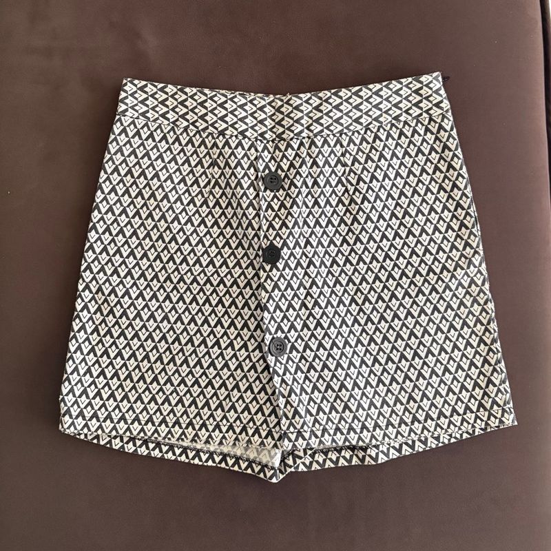 Chic Geometric Print Skirt Shorts
