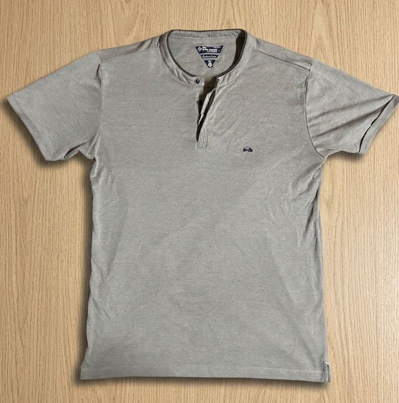 Men's Grey Henley T-Shirt