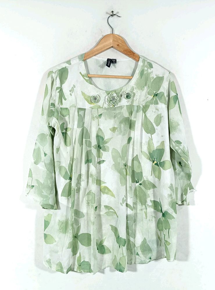 Green Floral Top (Women)