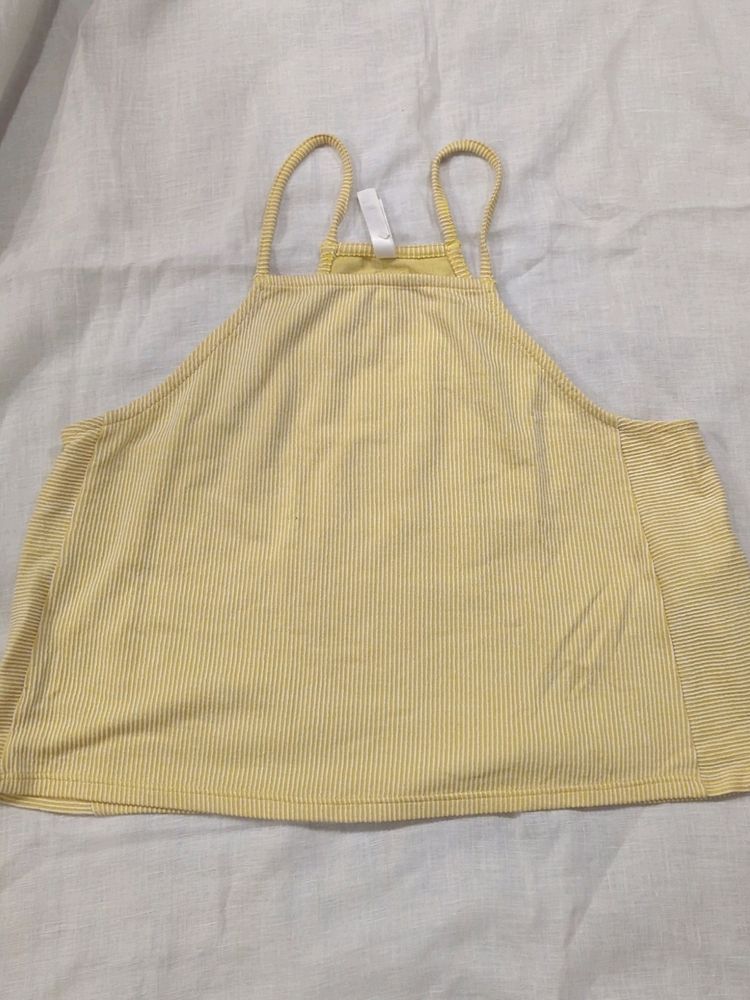 Yellow Halter Neck Top