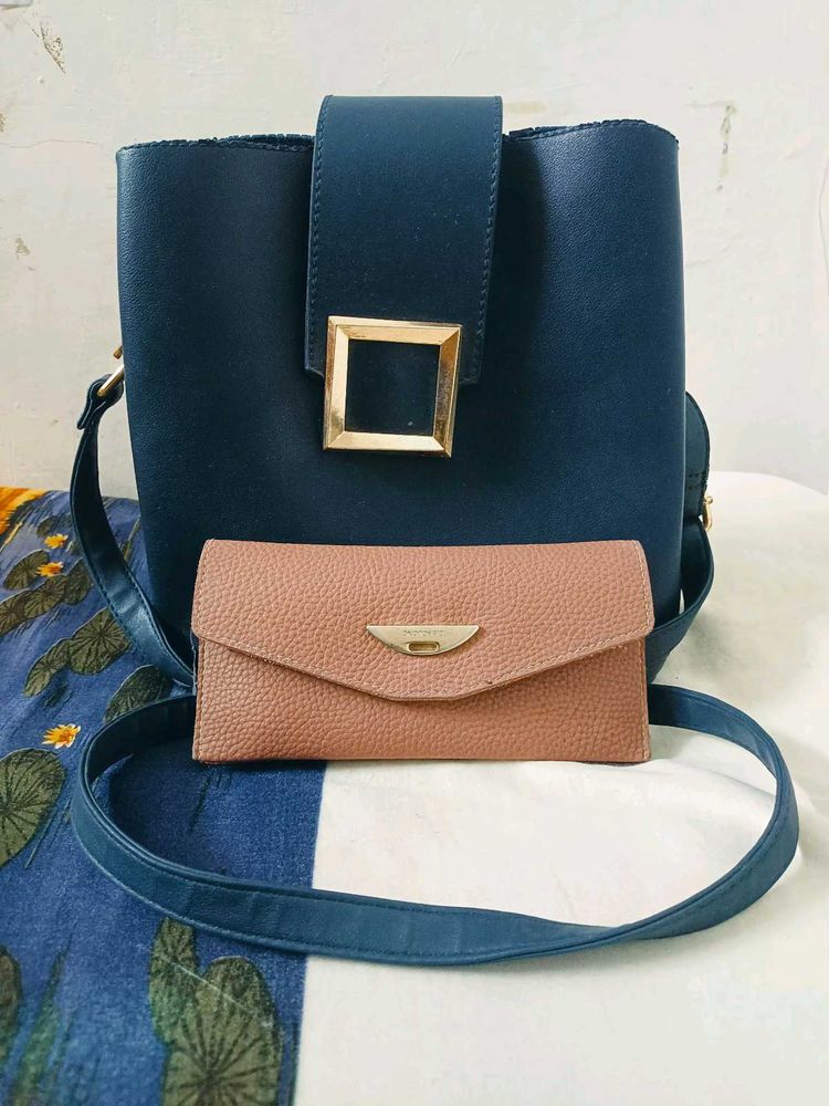 Combo Of Sling Bag And Wallet