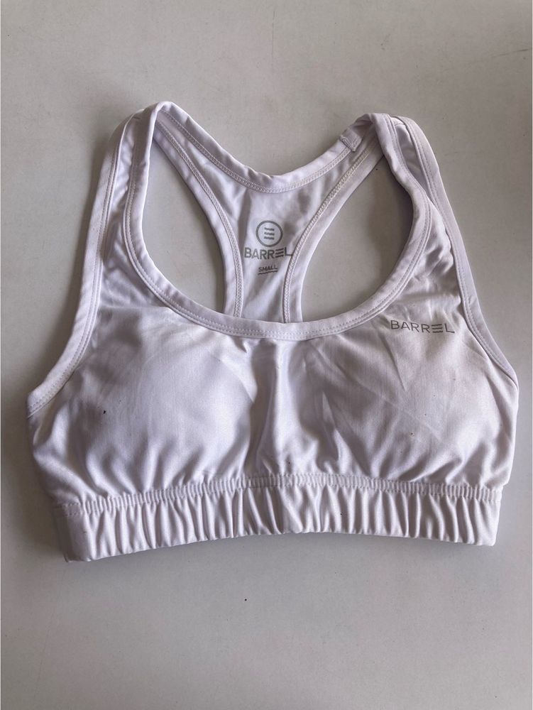 Barrel Sports Bra - White