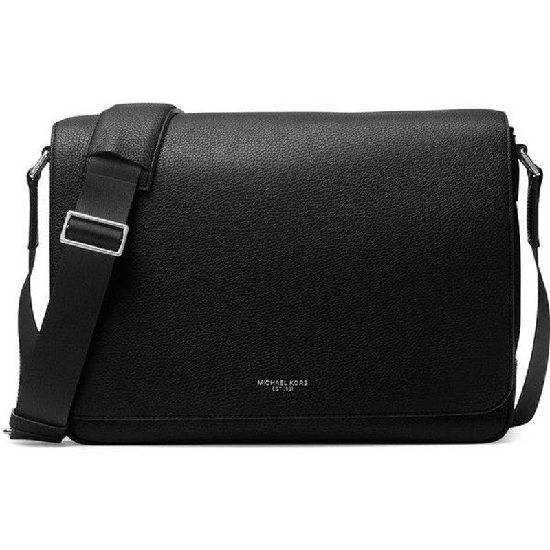 Michael Kors Black Leather Messenger Bag