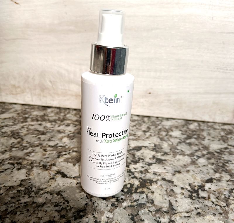 100% Plant Based Hair Heat Protection Spray with EXTRA SHINE, Chamomile, Argan and Vitamin E 100ml