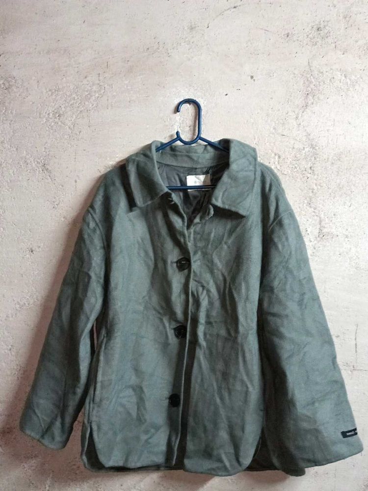 Stylish Button-Up Jacket Winterwear Oversized